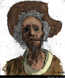 
					<table>	
						<tr>
							<td class='portTip'>
								A quick draw of this peculiar character. At the end, deviants own the world. <br/><br/>
							</td>
						</tr>
						<tr>
							<table>
								<tr>
									<td class='bold'>
										Tools: 
									</td>
									<td class='portTip'>
										Charcoal and Photoshop.
									</td>
								</tr> 
							</table>
						</tr>	
					</table>